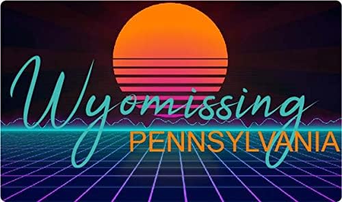 Wyomissing Pennsylvania – Imán de nevera (4 x 2.25 pulgadas), diseño retro de neón