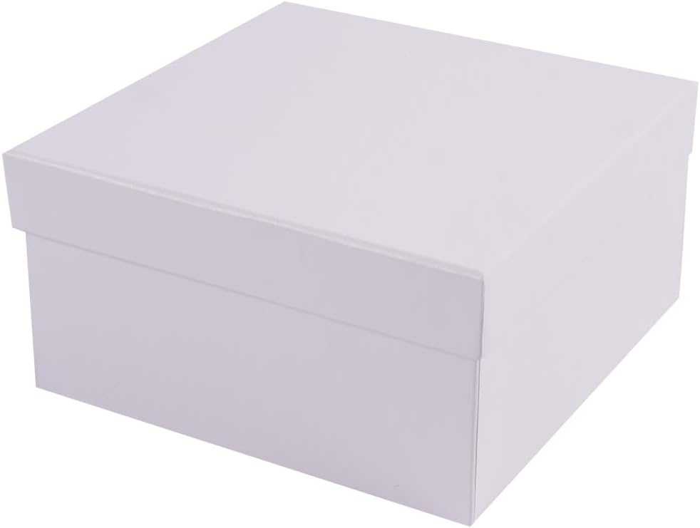 Lyforpyton Cajas de regalo cuadradas con tapas, juego de 6 cajas de regalo blancas para dama de honor, propuesta de boda, cumpleaños, baby showers