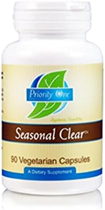 Priority One Vitaminas Seasonal Clear 90 cápsulas vegetarianas – Promueve niveles de histamina ya saludables dentro del rango normal.*