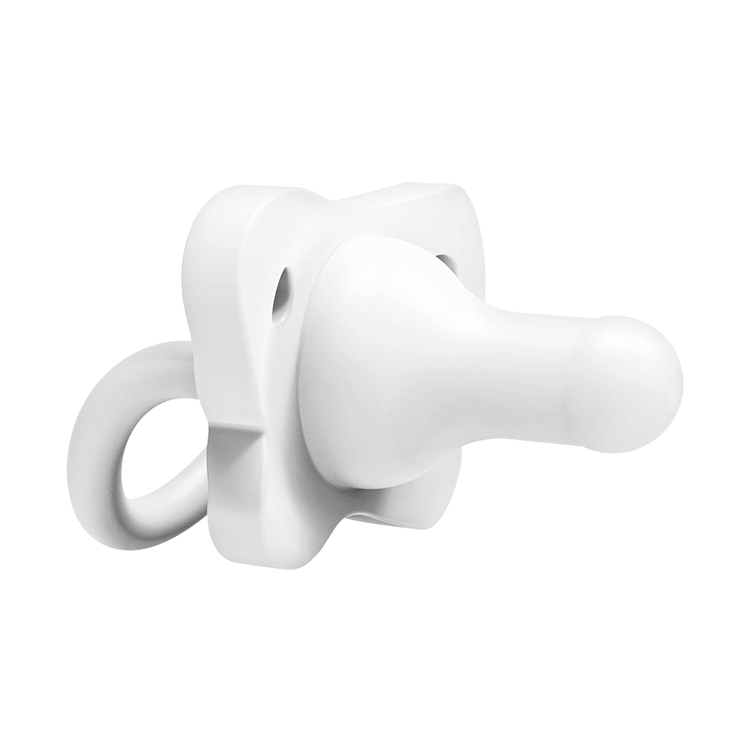 Dr. Brown’s HappyPaci – Chupete de bebé 100% de silicona, diseño contorneado de una pieza, rosa, blanco, rosa claro, 0.0-19.7 ft, sin BPA, paquete