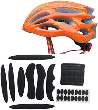 QXDAITI-12 – Juego de 2 almohadillas de espuma universales para casco de bicicleta, motocicleta, casco de ciclismo, negro, QXDAITI-12