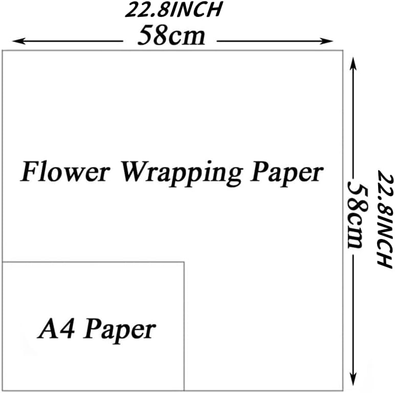 XIYUAN 20 unidades de papel de regalo de flores frescas con borde dorado, manualidades, embalaje de regalo o caja de regalo, papel de regalo