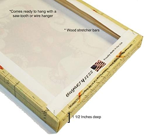 Buyartforless CAN BAN006 – Lienzo decorativo (9.4 x 6.3 x 0.6in), color verde