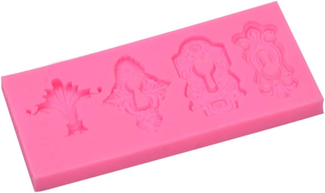 Moldes de arcilla polimérica vintage con agujero de cerradura, molde de chocolate de silicona, molde de fondant para decoración de pastel del