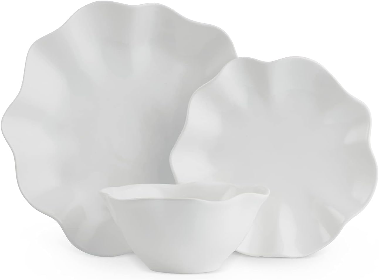 Portmeirion Sophie Conran Floret – Juego de vajilla de 12 piezas  Servicio para 4  Elegantes platos para servir vajilla  Platos para aperitivos,