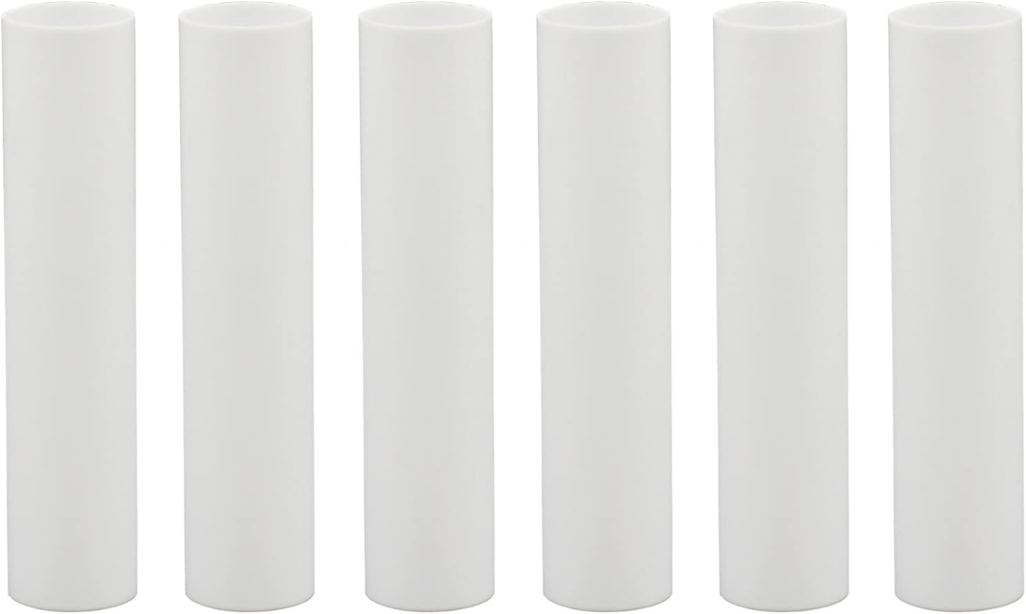 Creative Hobbies 1751 – Juego de 6 fundas de plástico blanco de 4 pulgadas de alto, fundas para candelabros