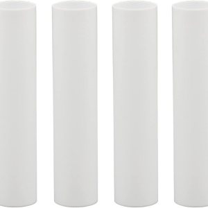 Creative Hobbies 1751 – Juego de 6 fundas de plástico blanco de 4 pulgadas de alto, fundas para candelabros Creative Hobbies 1751 – Juego de 6 fundas de plástico blanco de 4 pulgadas de alto, fundas para candelabros