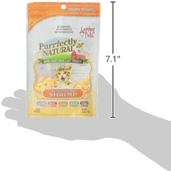 Loving Pets Purrfectly – Golosinas naturales de camarones liofilizados para gatos, 0.5 onzas