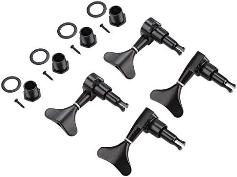 VBESTLIFE 2L 2R cabezas de máquina de bajo eléctrico, clavijas dominantes selladas de afinación de la cuerda del sintonizador para bajo eléctrico