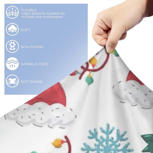 Bidesign Juego de funda de edredón con temática navideña para cama individual (1 funda de edredón + 2 fundas de almohada)