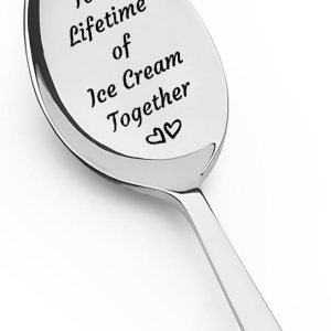 Cucharas de helado de regalo para parejas, marido, esposa, aniversario, cumpleaños, regalo de Navidad para novio, novia, para toda una vida de Cucharas de helado de regalo para parejas, marido, esposa, aniversario, cumpleaños, regalo de Navidad para novio, novia, para toda una vida de