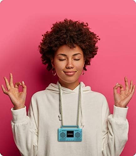 Bumpboxx MicroBoom – Collar portátil con altavoz Bluetooth Boombox  Altavoz portátil Bluetooth  Incluye cadena de 24 pulgadas y batería recargable