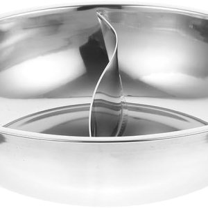 Tofficu Olla caliente con divisor, olla dividida de acero inoxidable de 11 pulgadas, olla caliente olla doble para estufa de inducción de gas Tofficu Olla caliente con divisor, olla dividida de acero inoxidable de 11 pulgadas, olla caliente olla doble para estufa de inducción de gas