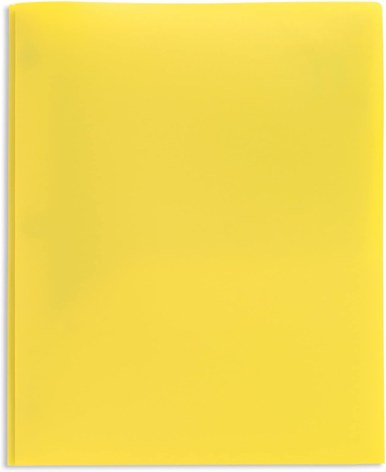 Office Depot Carpetas de polietileno de grado escolar de 2 bolsillos con puntas, 8-12 x 11 pulgadas, colores surtidos, paquete de 48