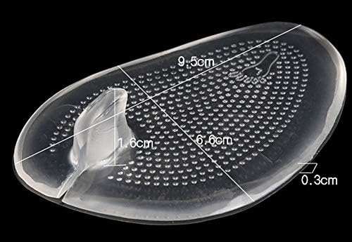 1 par de almohadillas de gel de silicona autoadhesivas para el antepié, almohadillas de agarre antideslizantes para alivio del dolor, plantillas