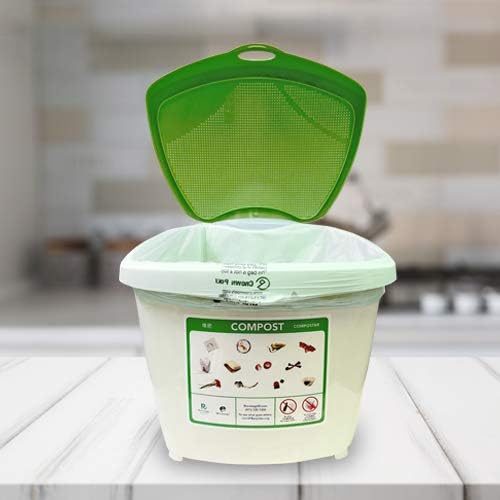 Hippo Sak Bolsas pequeñas compostables para desechos de alimentos, 40 unidades con dispensador
