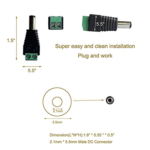 FINXRoll 2 pares BNC Video Balun+2 pares Ethernet PoE adaptador RJ45 Inyector Splitter+5 pares 12V DC macho hembra conector CCTV cable de