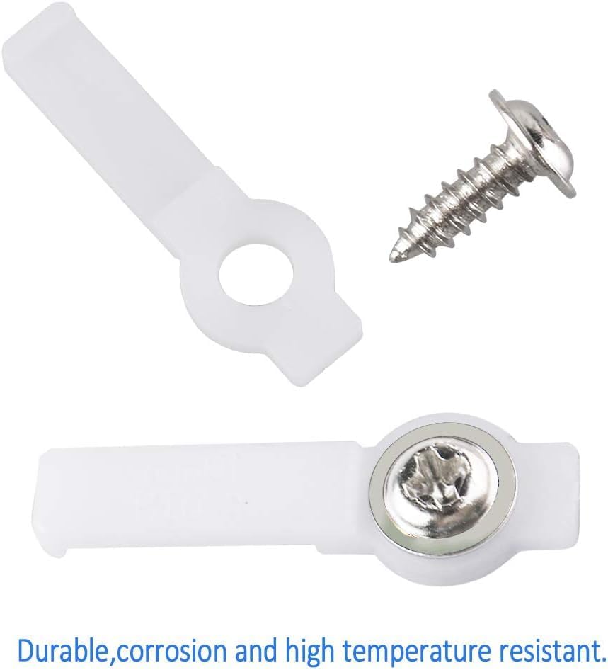 Paquete de 200 clips de tira de luces LED, soportes de montaje de tira LED, clips de luces LED, clips de cuerda con 200 tornillos (ideal para tira