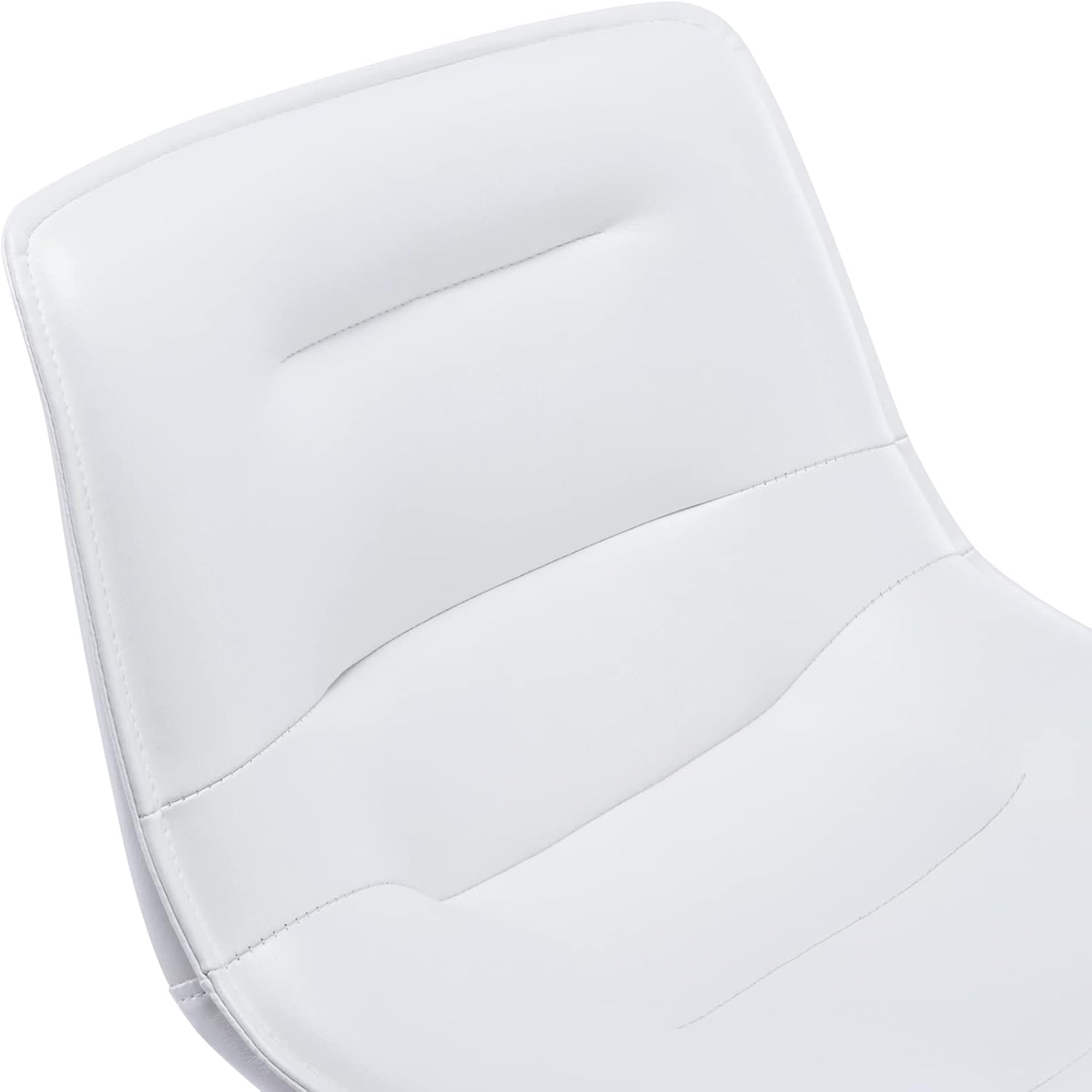 Brage Living Taburete de bar ajustable, moderno taburete giratorio de piel sintética con respaldo, silla de bar curva sin brazos para cocina,