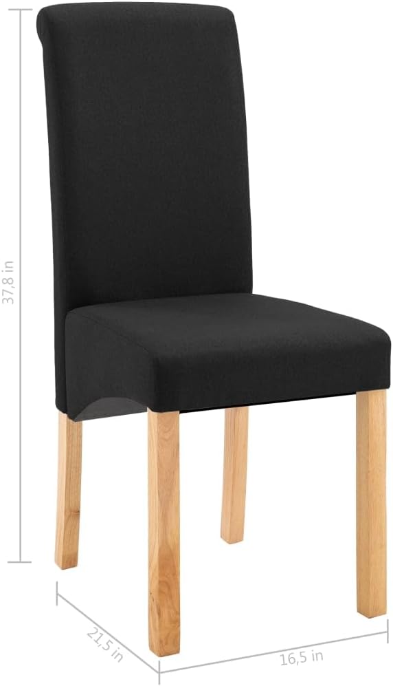 Dining Chairs 2 Pcs Black Fabric,Living Room Dining Chairs,Counter Dining Chairs Suitable for Daily Dining Or Special Events Such As Meetings,