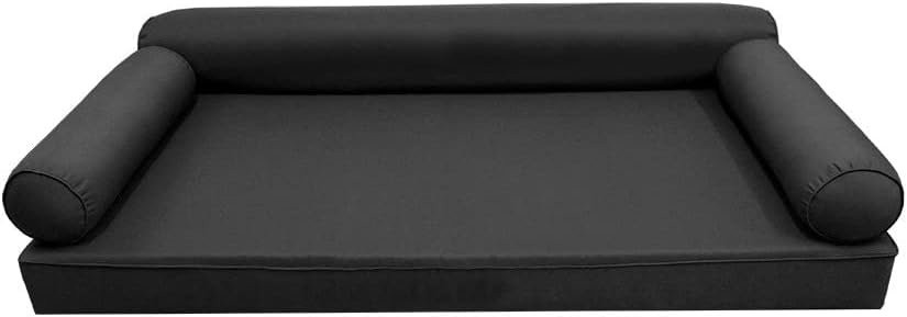 DBM IMPORTS *Solo funda*-Estilo 6 fundas de almohada para colchón de sofá cama al aire libre con ribete de tubería tamaño individual XL – AD003