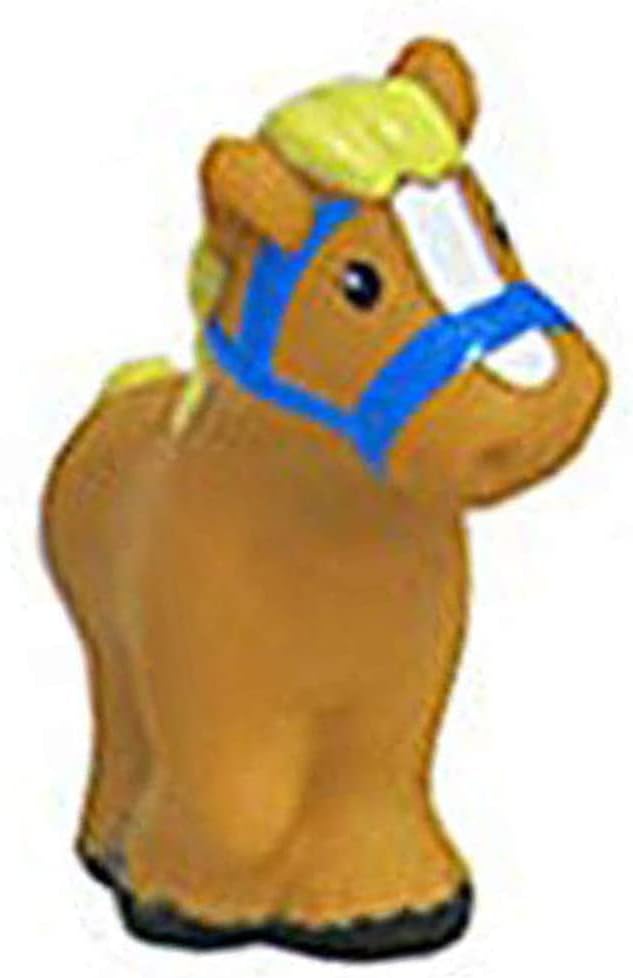 Pieza de repuesto para Little People Animal Friends Caring Farm – DWC31 y CHJ51  Figura de repuesto de caballo marrón bronceado