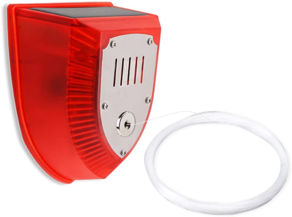 Alarma de viaje antirroboantiintrusión, sirena solar de sonido y luz para interiores y exteriores, 129dB DIY hogarcampamentoalarma de seguridad