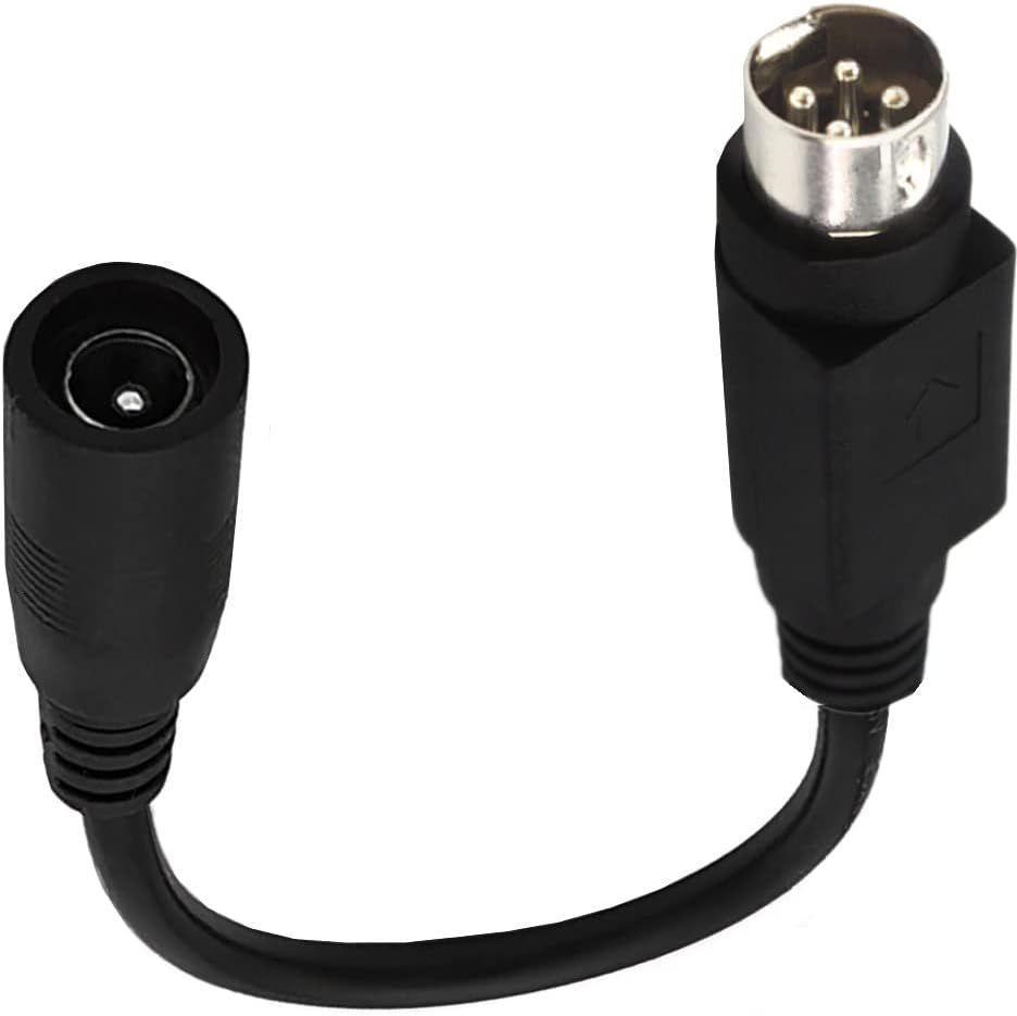 Dafensoy Cable de alimentación DIN macho de 4 pines a 0.217 x 0.083 in hembra, para alimentación de CC para alimentar continuamente dispositivos con