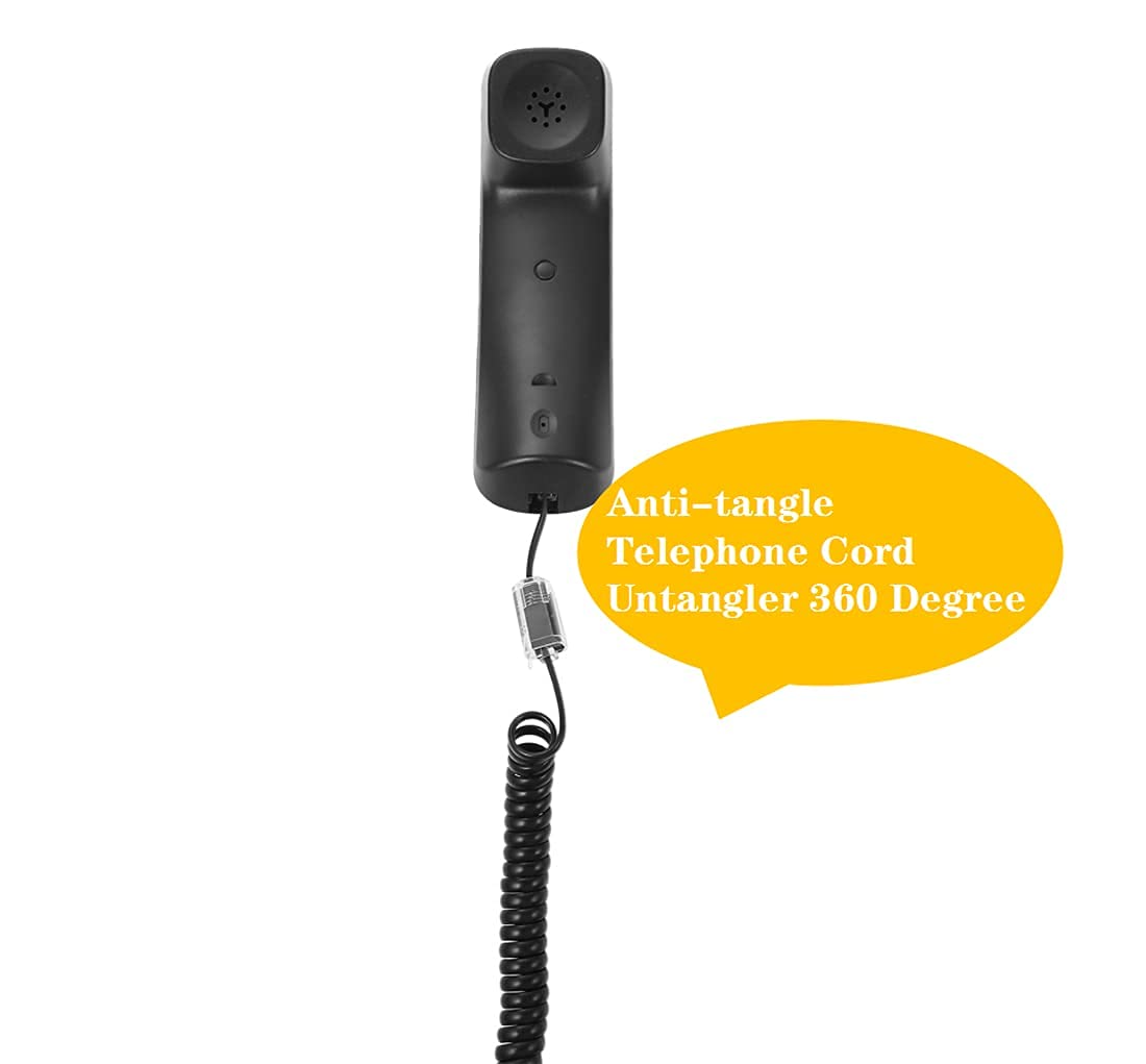 Vthahaby Desenredador de cable telefónico, cable giratorio de 360 grados, cable giratorio desenredante, accesorio de teléfono (4 unidades,