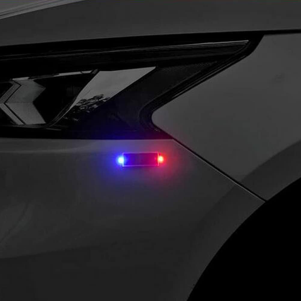 Aolyty Luz de advertencia solar, luz LED intermitente, impermeable, luz de seguridad alimentada por energía solar, paquete de 2 para conducción