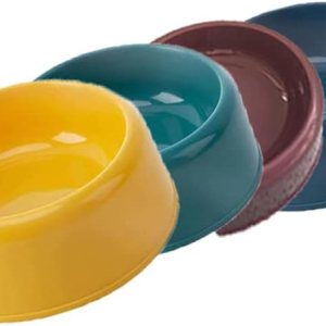 BOCHO Tazones de plástico para perros, platos de comida y cuenco de agua para perros, gatos u otros animales pequeños, juego de colores (colores del BOCHO Tazones de plástico para perros, platos de comida y cuenco de agua para perros, gatos u otros animales pequeños, juego de colores (colores del