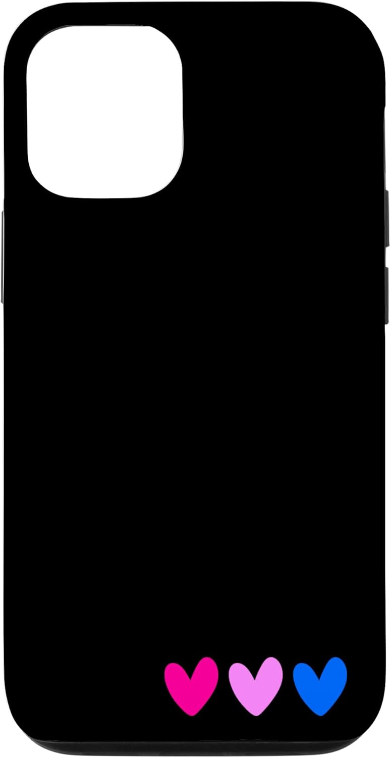 Funda para iPhone 14 Pro Bisexual Orgullo Bandera Corazones Bi Sexual Bi-Sexual Gay LGBTQ