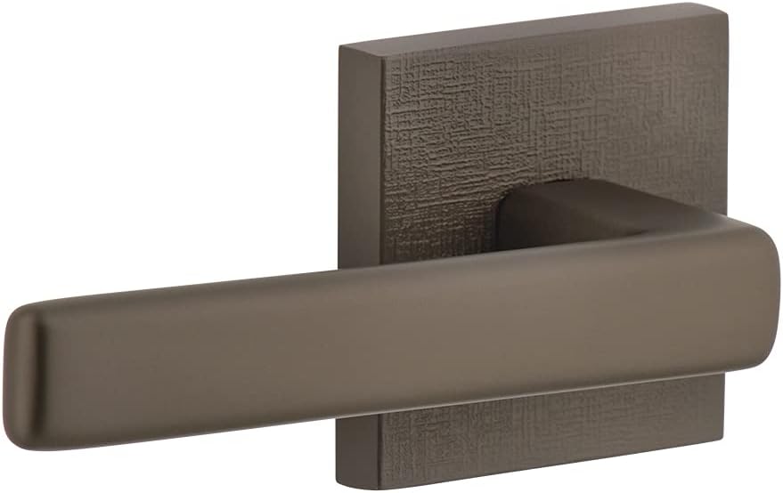 Viaggio 621366 – Pasaje de roseta de lino Quadrato gris titanio con palanca Lusso para zurdos, respaldo 2-34 pulgadas