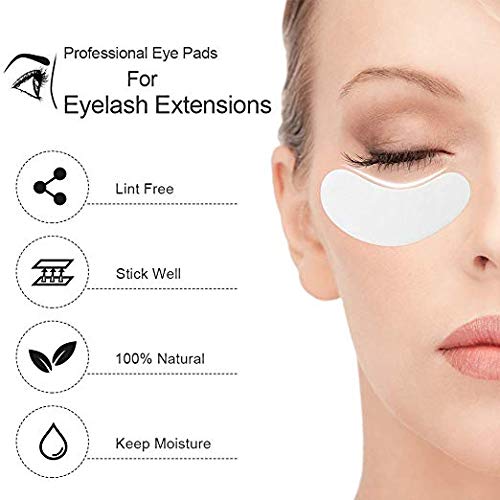 100 pares de parches de gel para extensiones de pestañas, extensiones de pestañas, hidrogel debajo de los ojos, suministros de máscara de ojos de