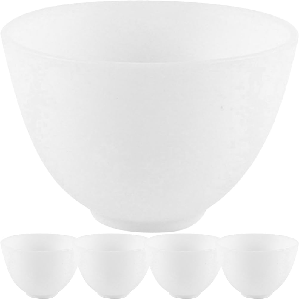 FOMIYES Cuenco de silicona con espátula de silicona, cuencos para mezclar, cuencos de colores reutilizables, tazones de preparación para aperitivos,