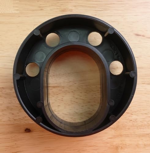 Ozark Fence & Supply – Donut de poste de valla de vinilo ultraduradero – Adaptador de poste de acero de 2-38 pulgadas a poste de vinilo de 5