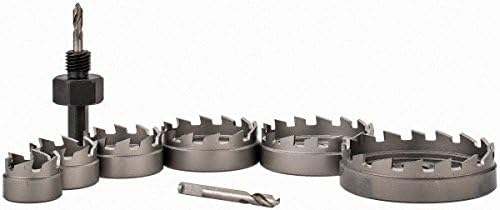 Hougen 14005 Kit de electricista y fabricantes de 11 piezas de 78 a 2-12″ – 18″ Profundidad de corte de acero de alta velocidad para chapa metálica