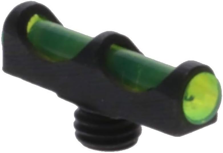 TRUGLO Bright Low-Profile All Metal Construction Long Bead Front Fiber Optic Gun Replacement Bead, RedGreen