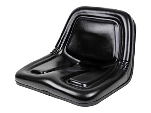 Asiento de acero con respaldo alto de lujo, 19.75 pulgadas de ancho x 14.13 pulgadas de alto x 19.25 pulgadas de profundidad, color negro Farmer