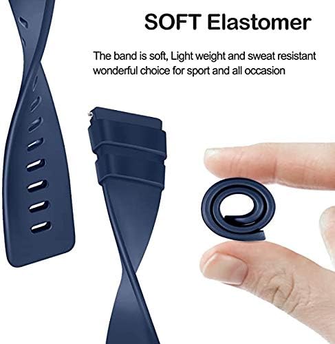 Paquete de 3 correas de silicona suave compatibles para Fitbit Versa 2Fitbit VersaFitbit Versa Lite, correas deportivas ajustables para mujeres y