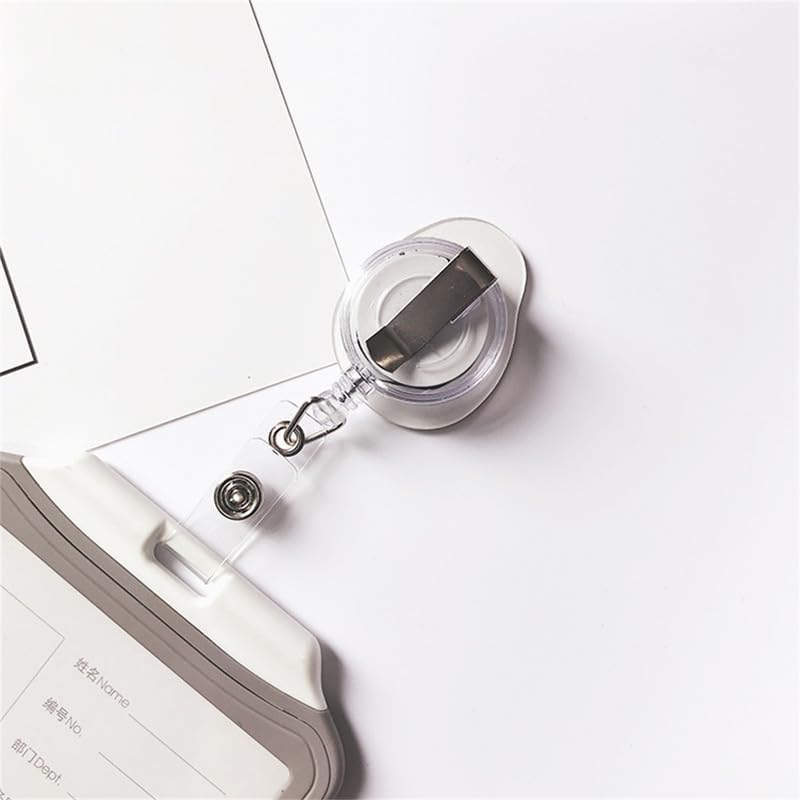 Soporte retráctil para tarjetas de identificación con bonitos estampados de animales, clip de identificación y soporte de identificación retráctil