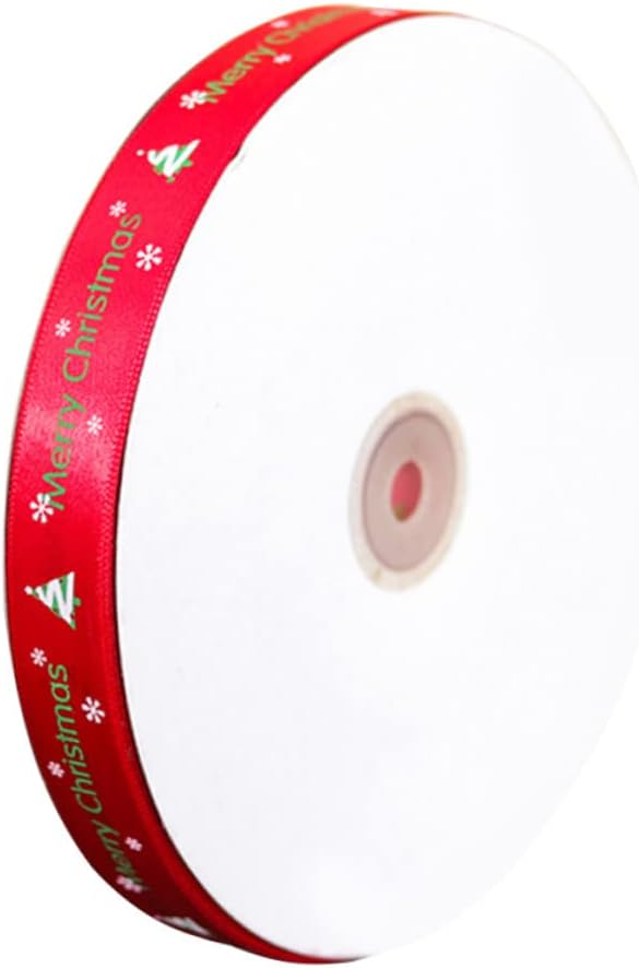 EXCEART 2 unids Navidad Impreso Cintas de Alambre Cinta de Satén de Navidad Cinta de Embalaje Cintas Artesanales Cintas de Fabricación de Cintas de