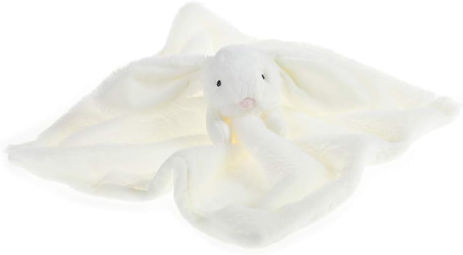 Apricot Lamb Manta de seguridad de conejo color crema, manta de seguridad para guardería, manta de personaje de lujo para acurrucarse para bebé