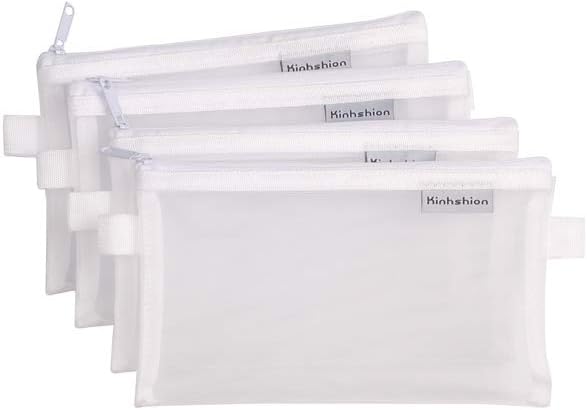 Bolsa con cremallera A6, 4 unidades, bolsas de malla transparente con cremallera, bolsa organizadora pequeña, bolsa con cremallera, bolsa de