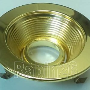 4 “PULGADAS RECESADO Baffle paso luz pulido latón dorado reflector Trim MR16 12V 4 “PULGADAS RECESADO Baffle paso luz pulido latón dorado reflector Trim MR16 12V