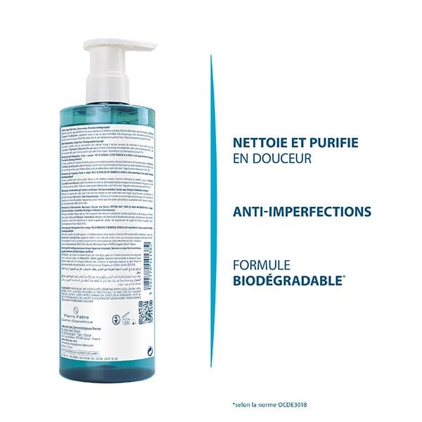 Ducray Gel espumoso Keracnyl 13.5 fl oz Higiene facial y corporal de pieles grasas con tendencia al acné (paquete de 2)