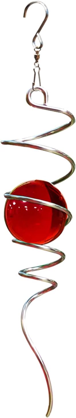Bola de observación, cola en espiral, orbe de vidrio rojo, 3D, estabilizador, cola en espiral para molinillo de viento, regalos ideales, adornos de