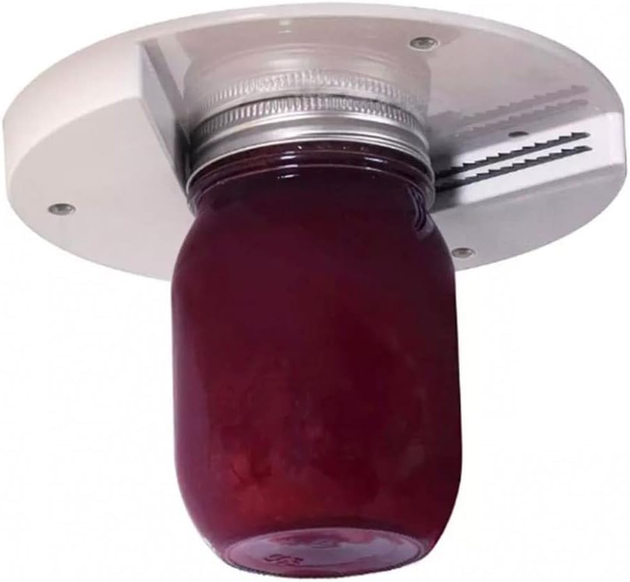 Abridor de tarros de cocina  El abridor de tapas debajo del gabinete  Fácil agarre, abridor de botellas con una sola mano para manos débiles y