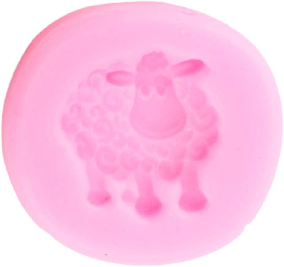 Molde de silicona de ovejas 3D para bricolaje, molde de jabón, para decoración de pasteles, pasta de goma, chocolate, gelatina, cubitos de hielo,