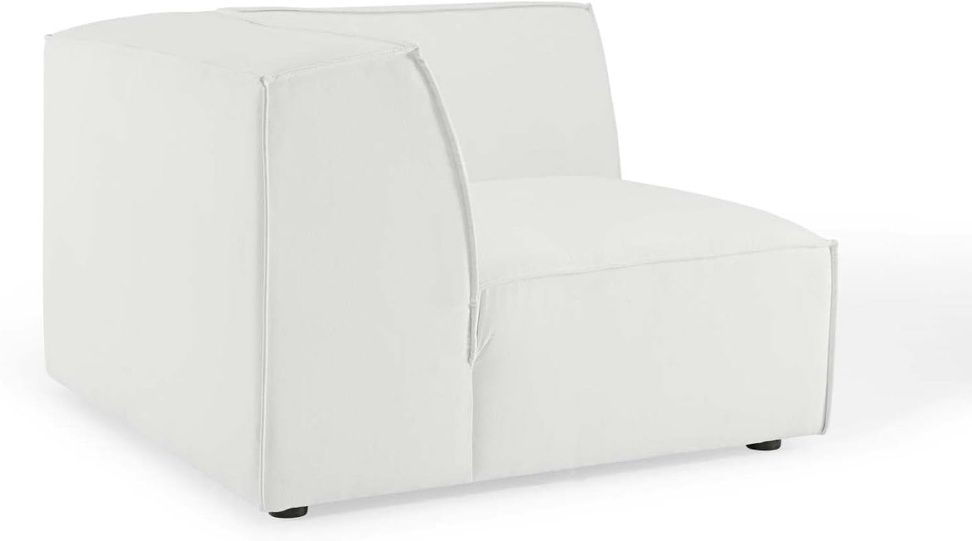 Modway Restore – Silla esquinera de tela tapizada para sofá seccional en color blanco, 40.5 x 40.5 x 28